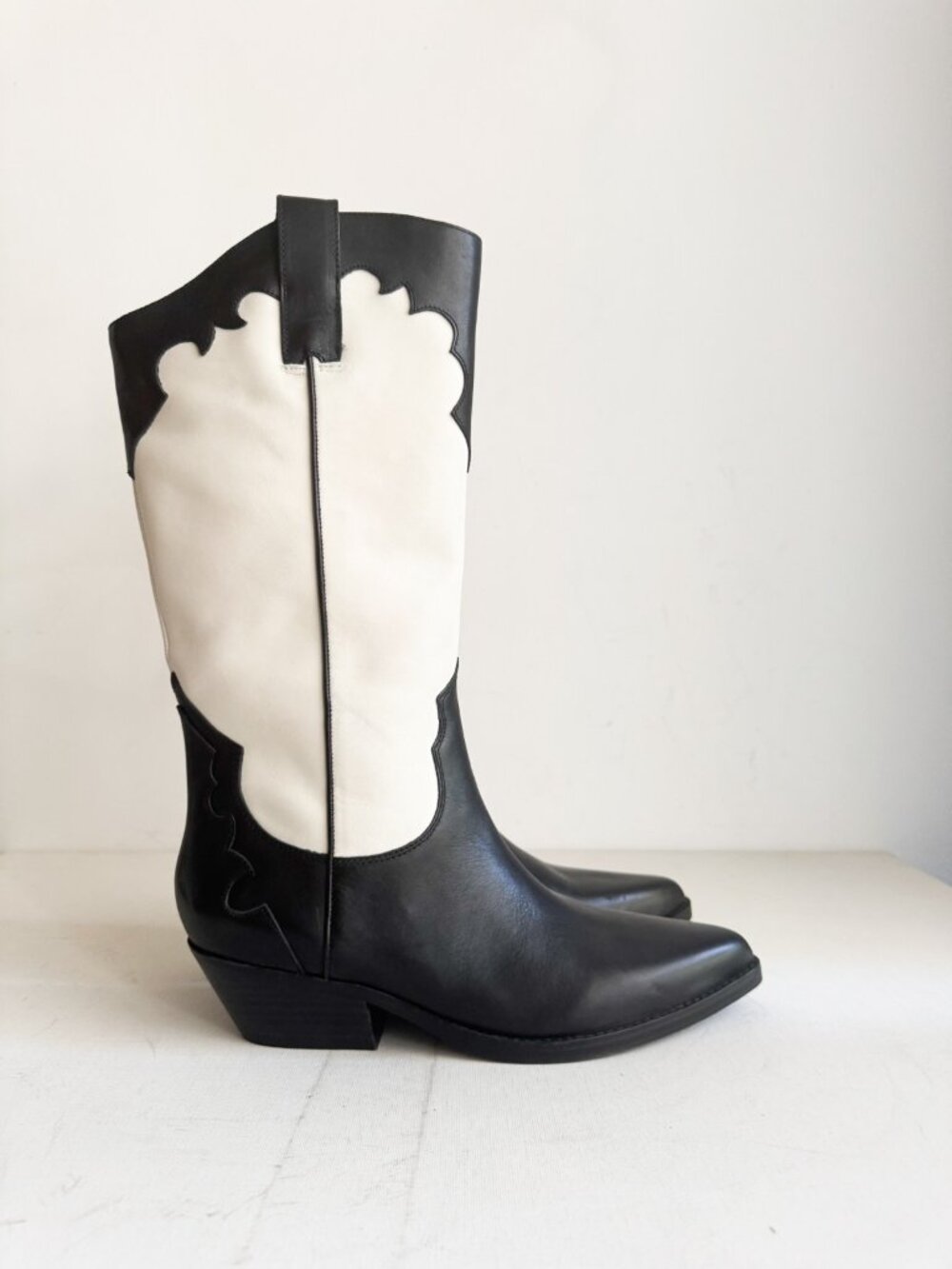 Marc Fisher LTD Women's Hilaria Knee High Boot, Black White 9M